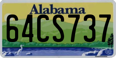 AL license plate 64CS737