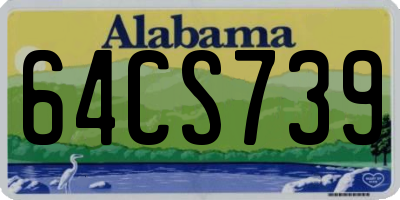 AL license plate 64CS739