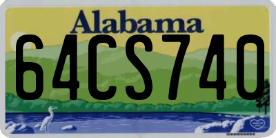 AL license plate 64CS740