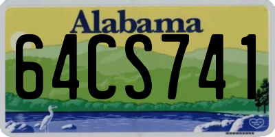 AL license plate 64CS741