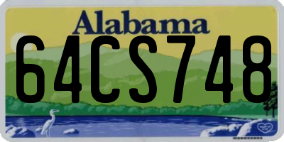 AL license plate 64CS748