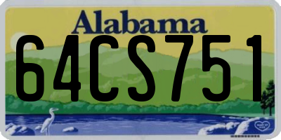 AL license plate 64CS751