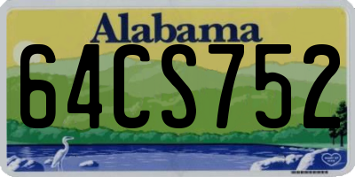 AL license plate 64CS752