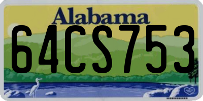 AL license plate 64CS753