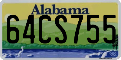 AL license plate 64CS755