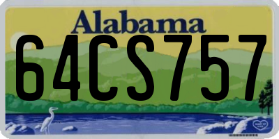 AL license plate 64CS757