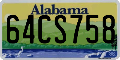 AL license plate 64CS758