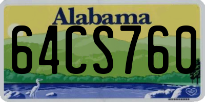AL license plate 64CS760
