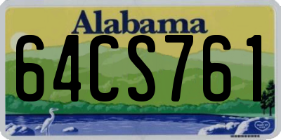 AL license plate 64CS761