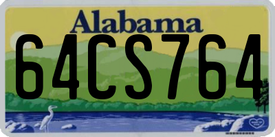 AL license plate 64CS764
