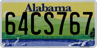 AL license plate 64CS767