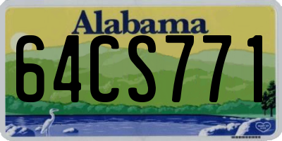 AL license plate 64CS771