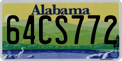 AL license plate 64CS772