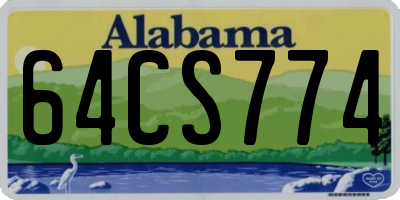 AL license plate 64CS774