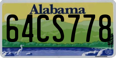 AL license plate 64CS778