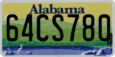 AL license plate 64CS780