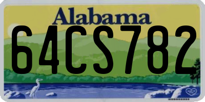 AL license plate 64CS782