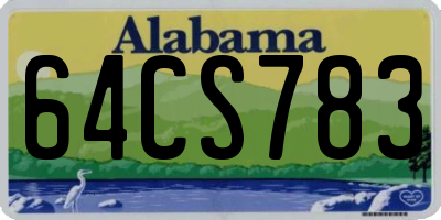AL license plate 64CS783