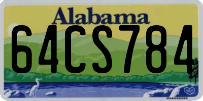 AL license plate 64CS784