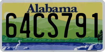 AL license plate 64CS791