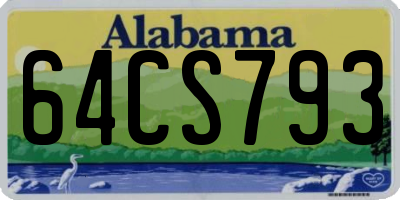 AL license plate 64CS793