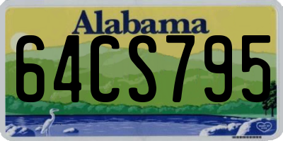 AL license plate 64CS795