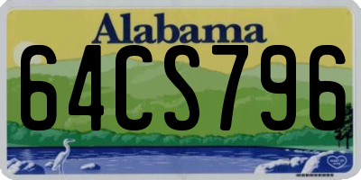 AL license plate 64CS796