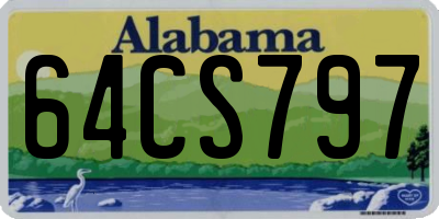 AL license plate 64CS797