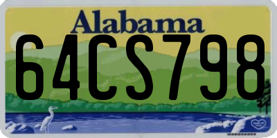 AL license plate 64CS798