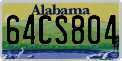 AL license plate 64CS804