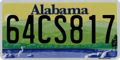 AL license plate 64CS817