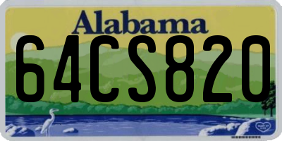 AL license plate 64CS820