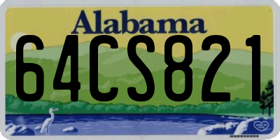AL license plate 64CS821