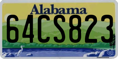 AL license plate 64CS823
