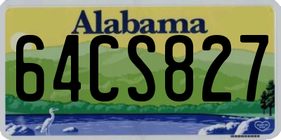 AL license plate 64CS827