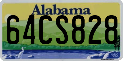 AL license plate 64CS828