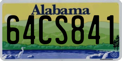 AL license plate 64CS841