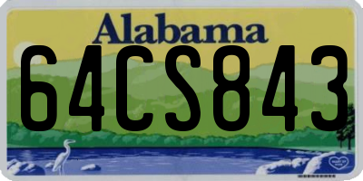 AL license plate 64CS843