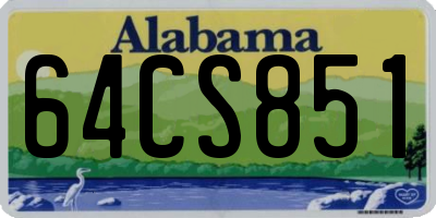 AL license plate 64CS851