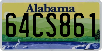 AL license plate 64CS861