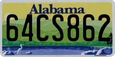 AL license plate 64CS862