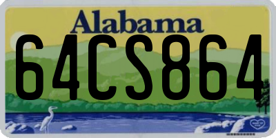 AL license plate 64CS864