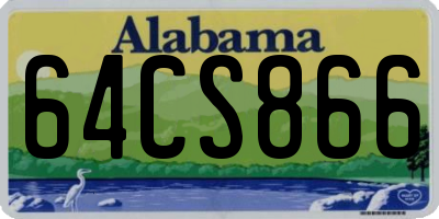 AL license plate 64CS866
