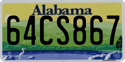 AL license plate 64CS867