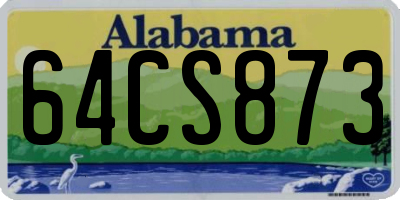 AL license plate 64CS873