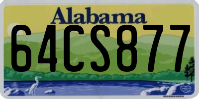 AL license plate 64CS877