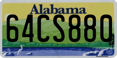 AL license plate 64CS880