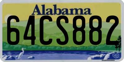 AL license plate 64CS882