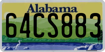 AL license plate 64CS883