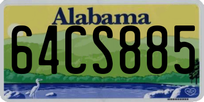 AL license plate 64CS885